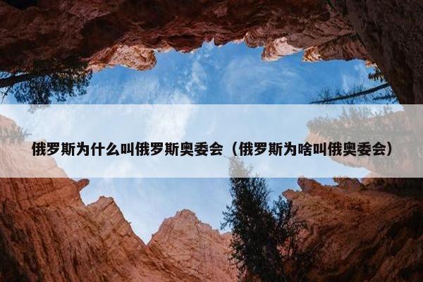 俄罗斯为什么叫俄罗斯奥委会（俄罗斯为啥叫俄奥委会）