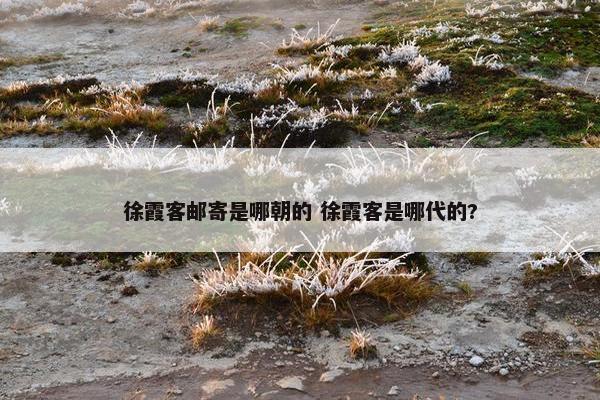 徐霞客邮寄是哪朝的 徐霞客是哪代的?