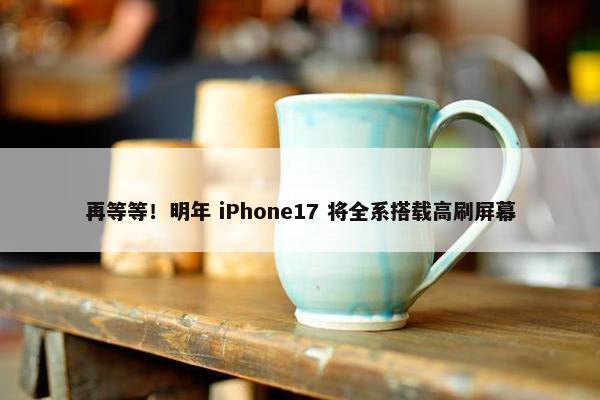 再等等！明年 iPhone17 将全系搭载高刷屏幕