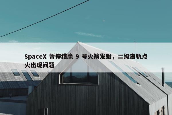 SpaceX 暂停猎鹰 9 号火箭发射，二级离轨点火出现问题