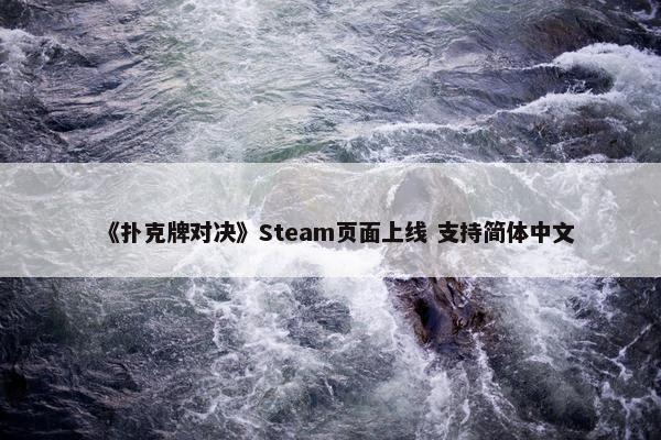 《扑克牌对决》Steam页面上线 支持简体中文