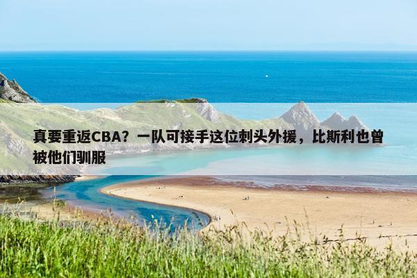 真要重返CBA？一队可接手这位刺头外援，比斯利也曾被他们驯服