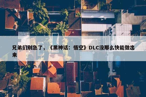 兄弟们别急了，《黑神话：悟空》DLC没那么快能做出来