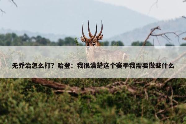 无乔治怎么打？哈登：我很清楚这个赛季我需要做些什么