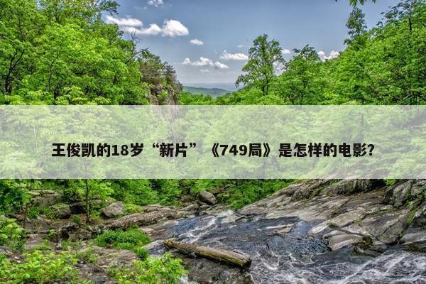 王俊凯的18岁“新片”《749局》是怎样的电影？