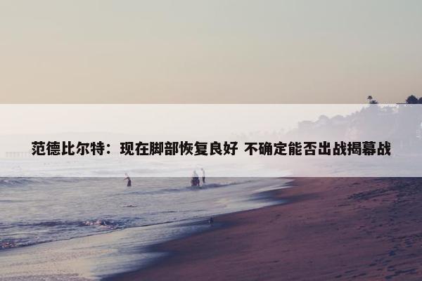 范德比尔特：现在脚部恢复良好 不确定能否出战揭幕战