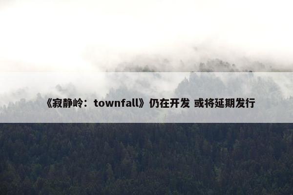 《寂静岭：townfall》仍在开发 或将延期发行