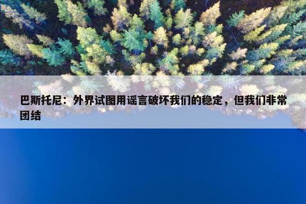 巴斯托尼：外界试图用谣言破坏我们的稳定，但我们非常团结