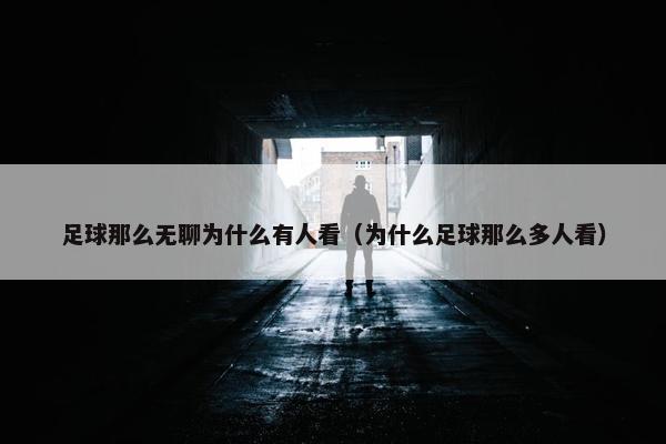 足球那么无聊为什么有人看（为什么足球那么多人看）