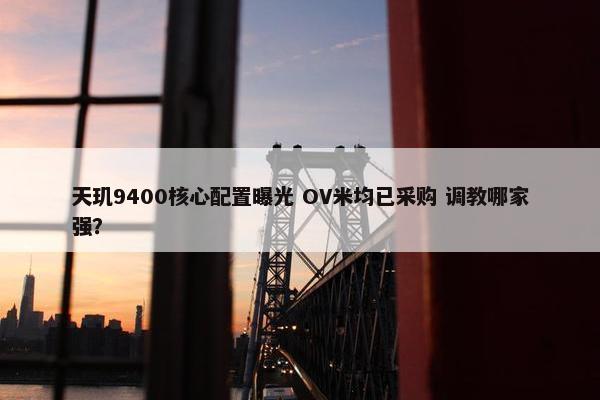 天玑9400核心配置曝光 OV米均已采购 调教哪家强？