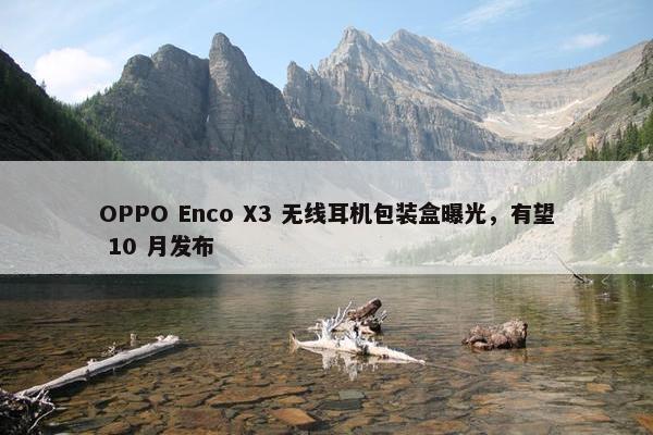 OPPO Enco X3 无线耳机包装盒曝光，有望 10 月发布