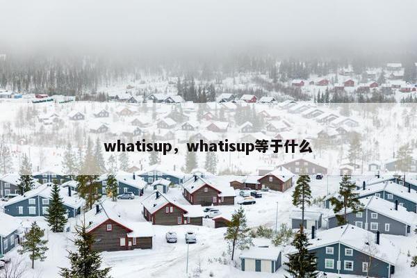 whatisup，whatisup等于什么