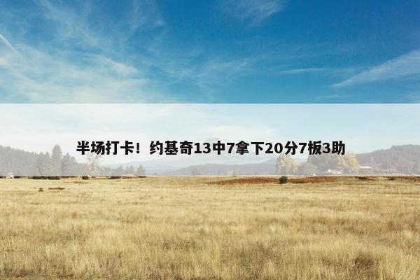 半场打卡！约基奇13中7拿下20分7板3助