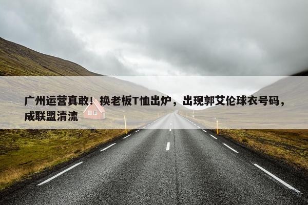 广州运营真敢！换老板T恤出炉，出现郭艾伦球衣号码，成联盟清流