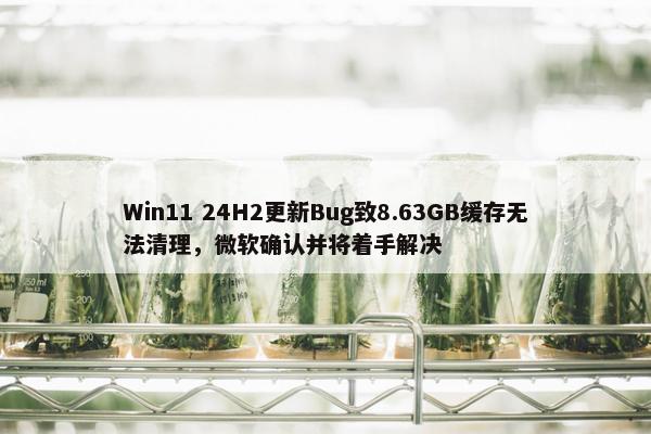 Win11 24H2更新Bug致8.63GB缓存无法清理，微软确认并将着手解决