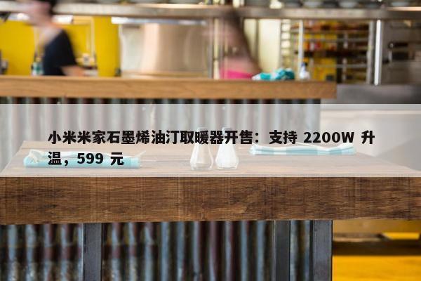 小米米家石墨烯油汀取暖器开售：支持 2200W 升温，599 元