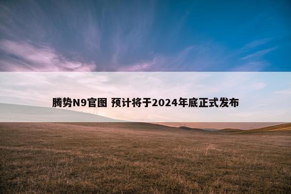 腾势N9官图 预计将于2024年底正式发布