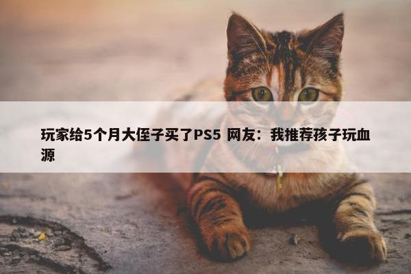 玩家给5个月大侄子买了PS5 网友：我推荐孩子玩血源