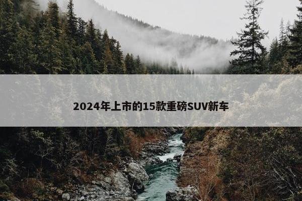 2024年上市的15款重磅SUV新车