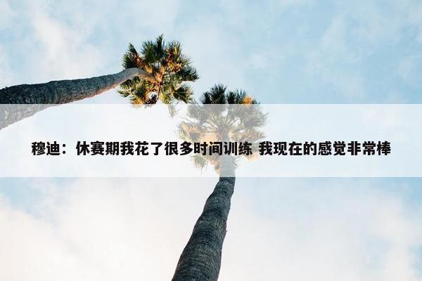 穆迪：休赛期我花了很多时间训练 我现在的感觉非常棒