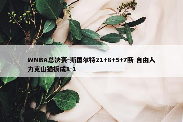 WNBA总决赛-斯图尔特21+8+5+7断 自由人力克山猫扳成1-1