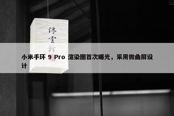 小米手环 9 Pro 渲染图首次曝光，采用微曲屏设计