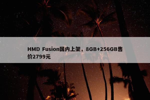 HMD Fusion国内上架，8GB+256GB售价2799元