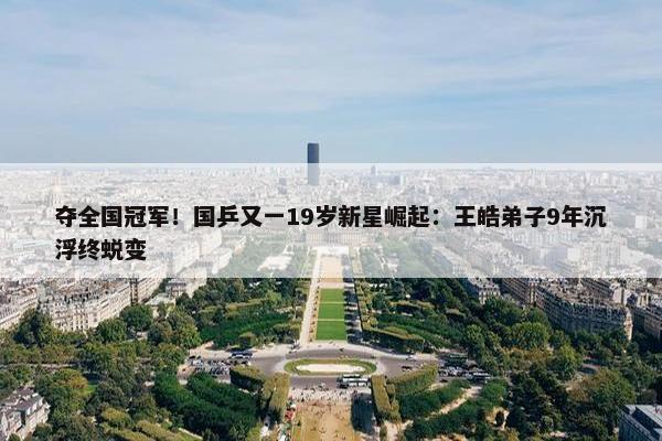 夺全国冠军！国乒又一19岁新星崛起：王皓弟子9年沉浮终蜕变