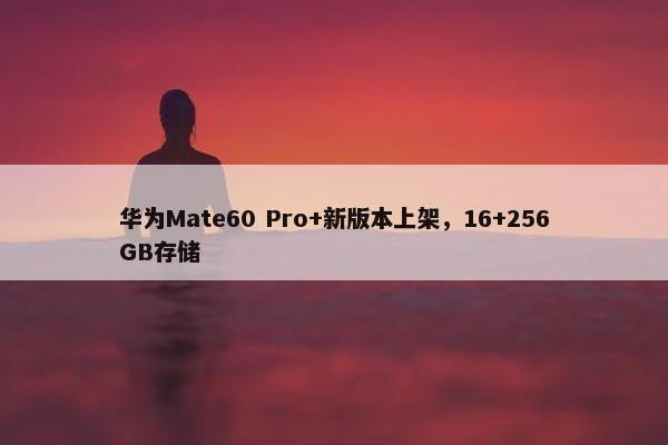 华为Mate60 Pro+新版本上架，16+256GB存储