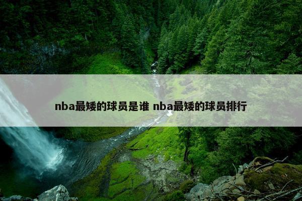 nba最矮的球员是谁 nba最矮的球员排行