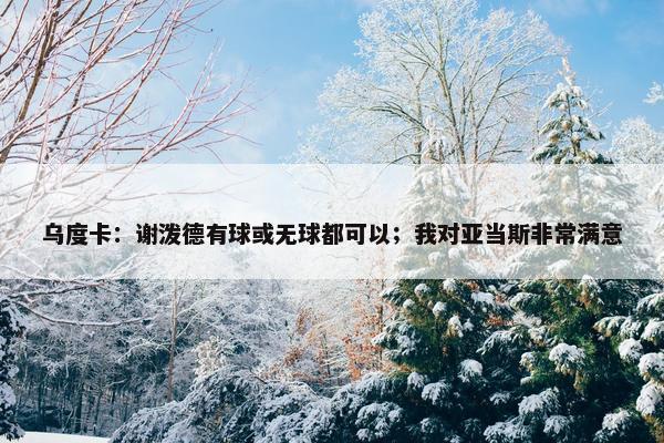 乌度卡：谢泼德有球或无球都可以；我对亚当斯非常满意