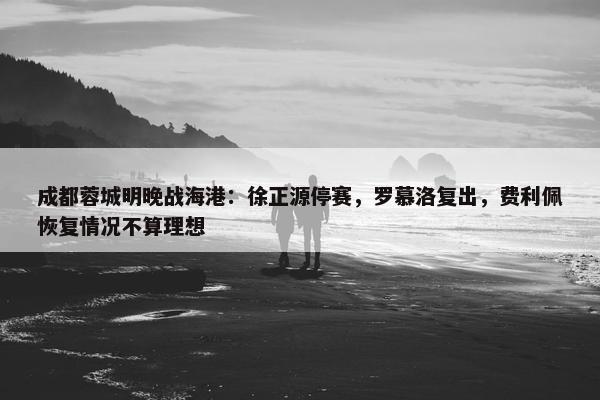 成都蓉城明晚战海港：徐正源停赛，罗慕洛复出，费利佩恢复情况不算理想