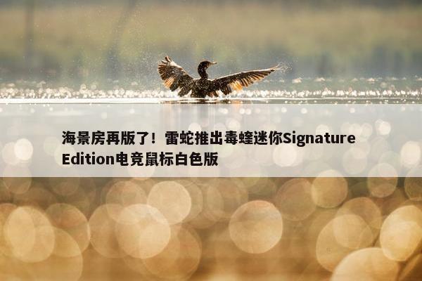 海景房再版了！雷蛇推出毒蝰迷你Signature Edition电竞鼠标白色版