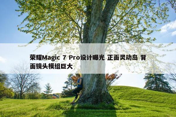 荣耀Magic 7 Pro设计曝光 正面灵动岛 背面镜头模组巨大