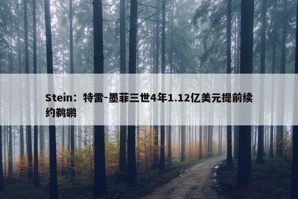 Stein：特雷-墨菲三世4年1.12亿美元提前续约鹈鹕