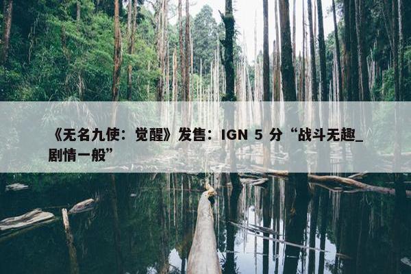 《无名九使：觉醒》发售：IGN 5 分“战斗无趣_剧情一般”