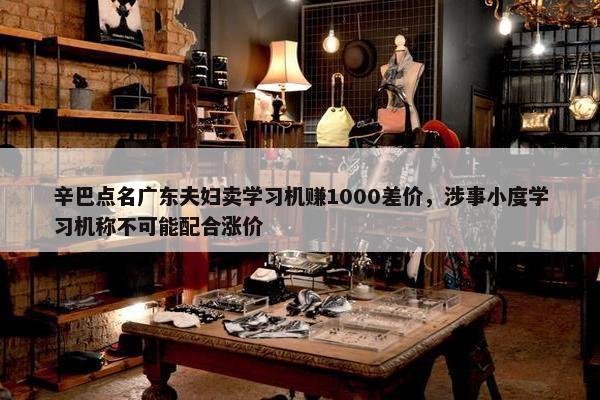 辛巴点名广东夫妇卖学习机赚1000差价，涉事小度学习机称不可能配合涨价