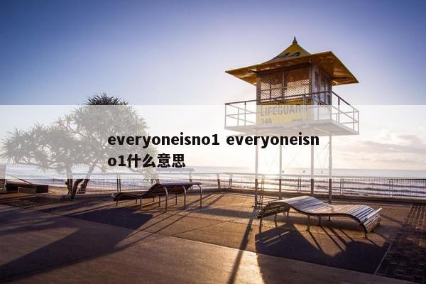 everyoneisno1 everyoneisno1什么意思