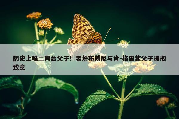 历史上唯二同台父子！老詹布朗尼与肯-格里菲父子拥抱致意