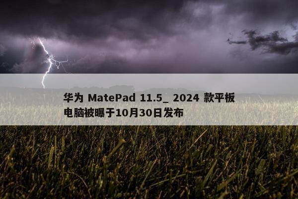 华为 MatePad 11.5_ 2024 款平板电脑被曝于10月30日发布