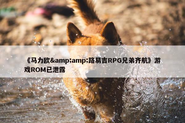 《马力欧&amp;路易吉RPG兄弟齐航》游戏ROM已泄露