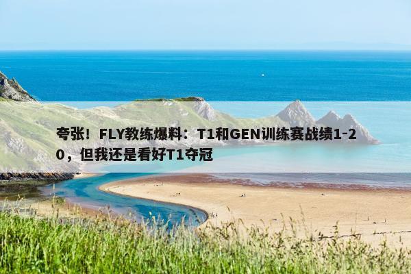 夸张！FLY教练爆料：T1和GEN训练赛战绩1-20，但我还是看好T1夺冠