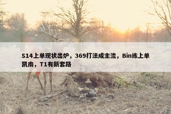 S14上单现状出炉，369打法成主流，Bin练上单凯南，T1有新套路