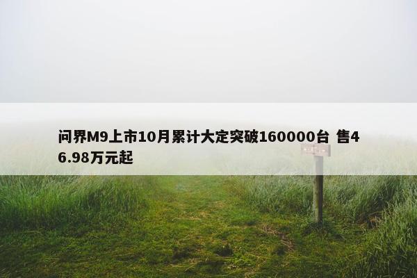 问界M9上市10月累计大定突破160000台 售46.98万元起