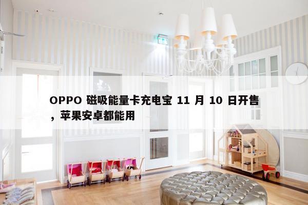 OPPO 磁吸能量卡充电宝 11 月 10 日开售，苹果安卓都能用