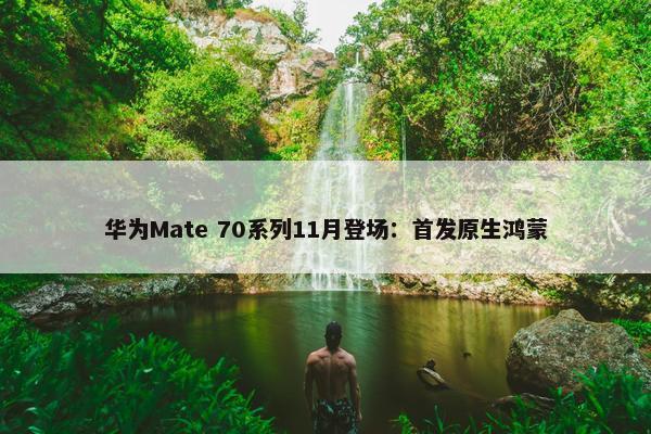 华为Mate 70系列11月登场：首发原生鸿蒙