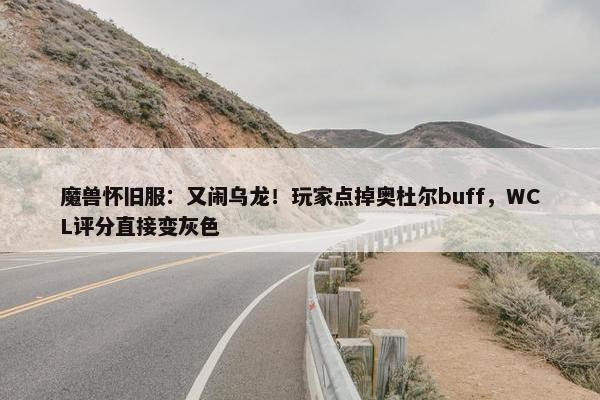 魔兽怀旧服：又闹乌龙！玩家点掉奥杜尔buff，WCL评分直接变灰色