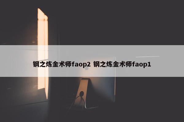 钢之炼金术师faop2 钢之炼金术师faop1