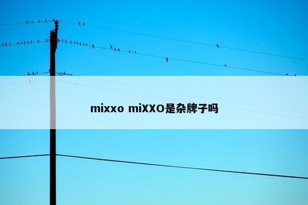 mixxo miXXO是杂牌子吗