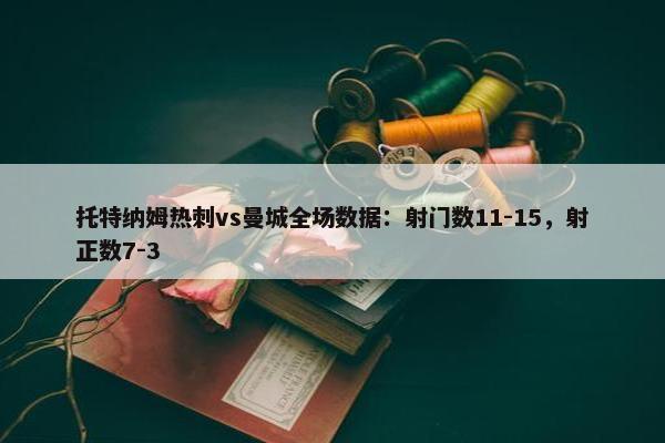 托特纳姆热刺vs曼城全场数据：射门数11-15，射正数7-3